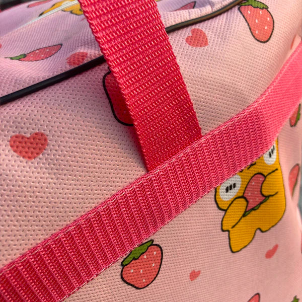 120 GSM Non-Woven Multipurpose Strawberry & Bear Print Storage Bags For Travel & Wardrobe