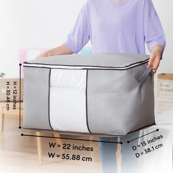 120 GSM Non-Woven Blankets & Clothes Storage Bags-Dyed Grey