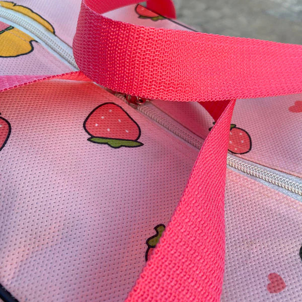 120 GSM Non-Woven Multipurpose Strawberry & Bear Print Storage Bags For Travel & Wardrobe