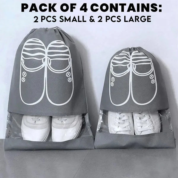 Non-Woven Dustproof Drawstring Bag / Travel Shoe Storage Pouches