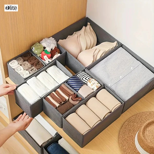 Pack of 3 Drawer Organizers-Dyed Maroon