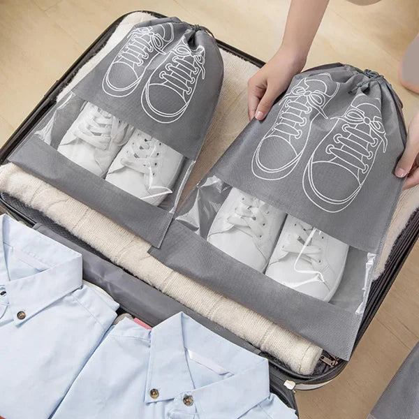 Non-Woven Dustproof Drawstring Bag / Travel Shoe Storage Pouches