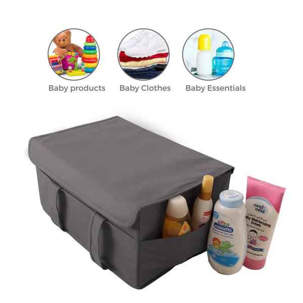 Baby Diaper Caddy Organizer With Lid-Dyed