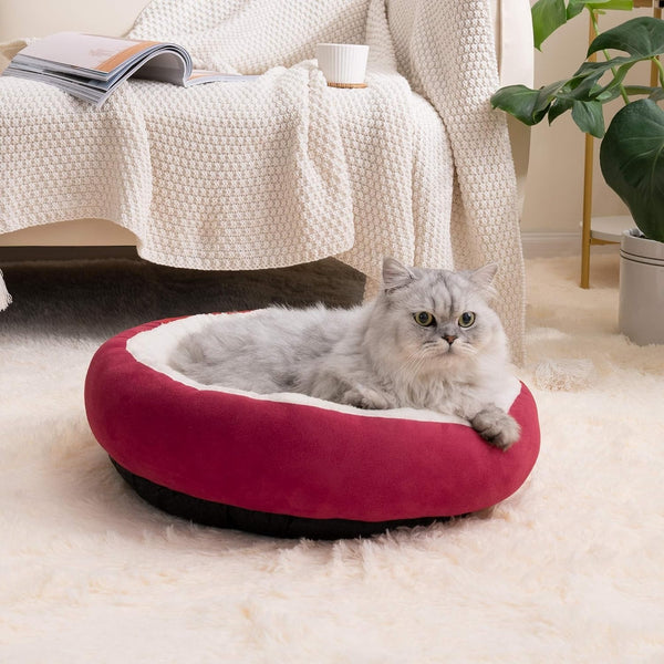 Super Soft Velvet Round Cat Bed