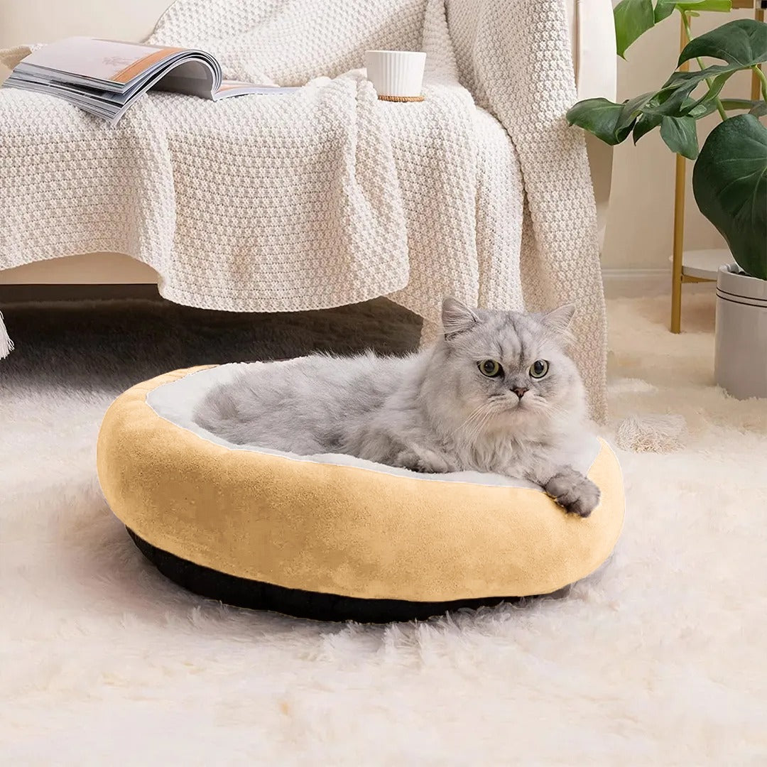 Super Soft Velvet Round Cat Bed