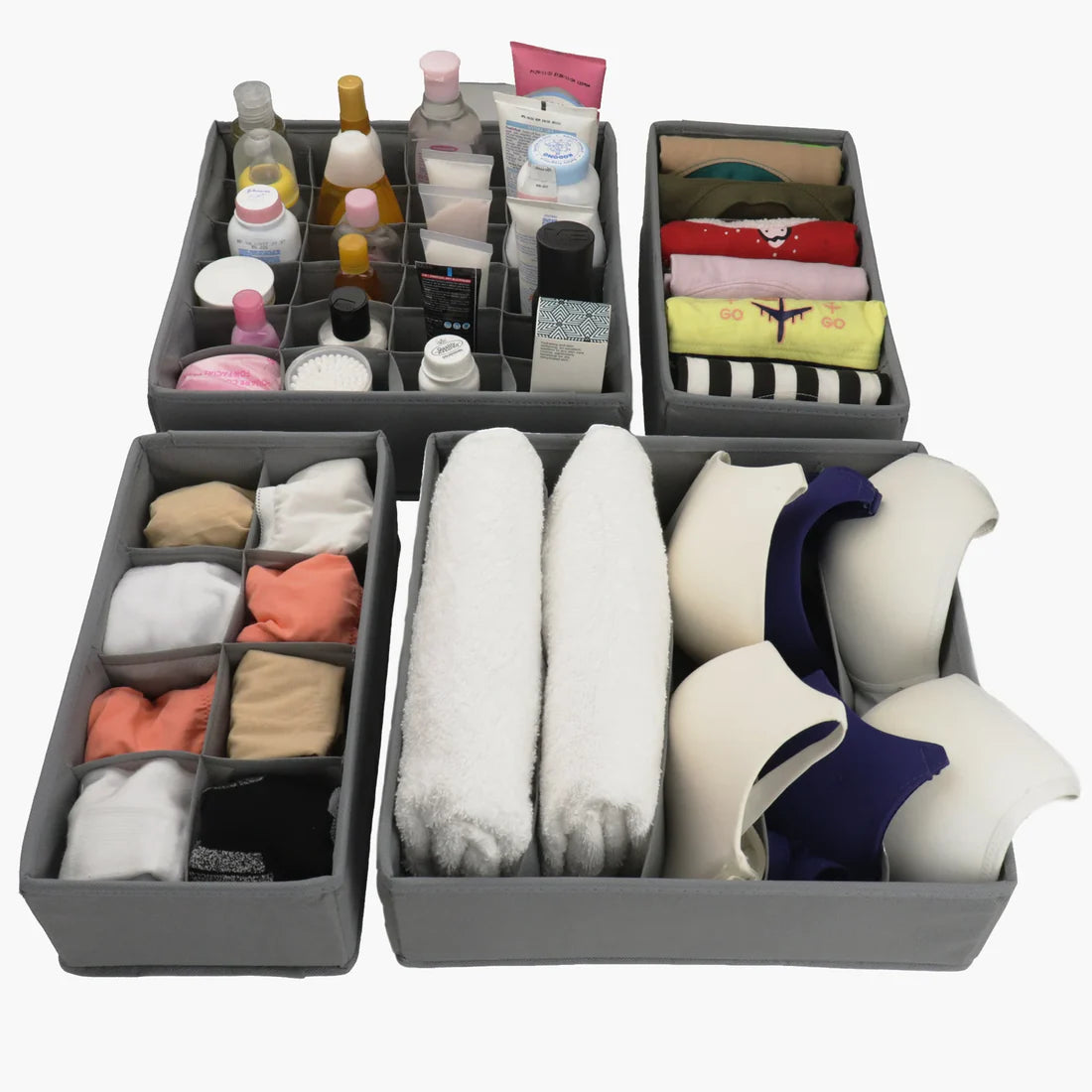 Pack of 4 Drawer Organizers- Dyed