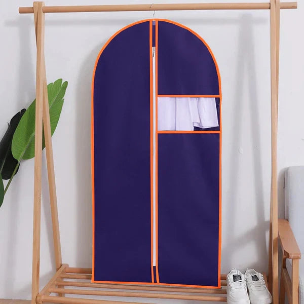 Dust Proof Non-woven Zipper Clothes Cover Bags (Blue)