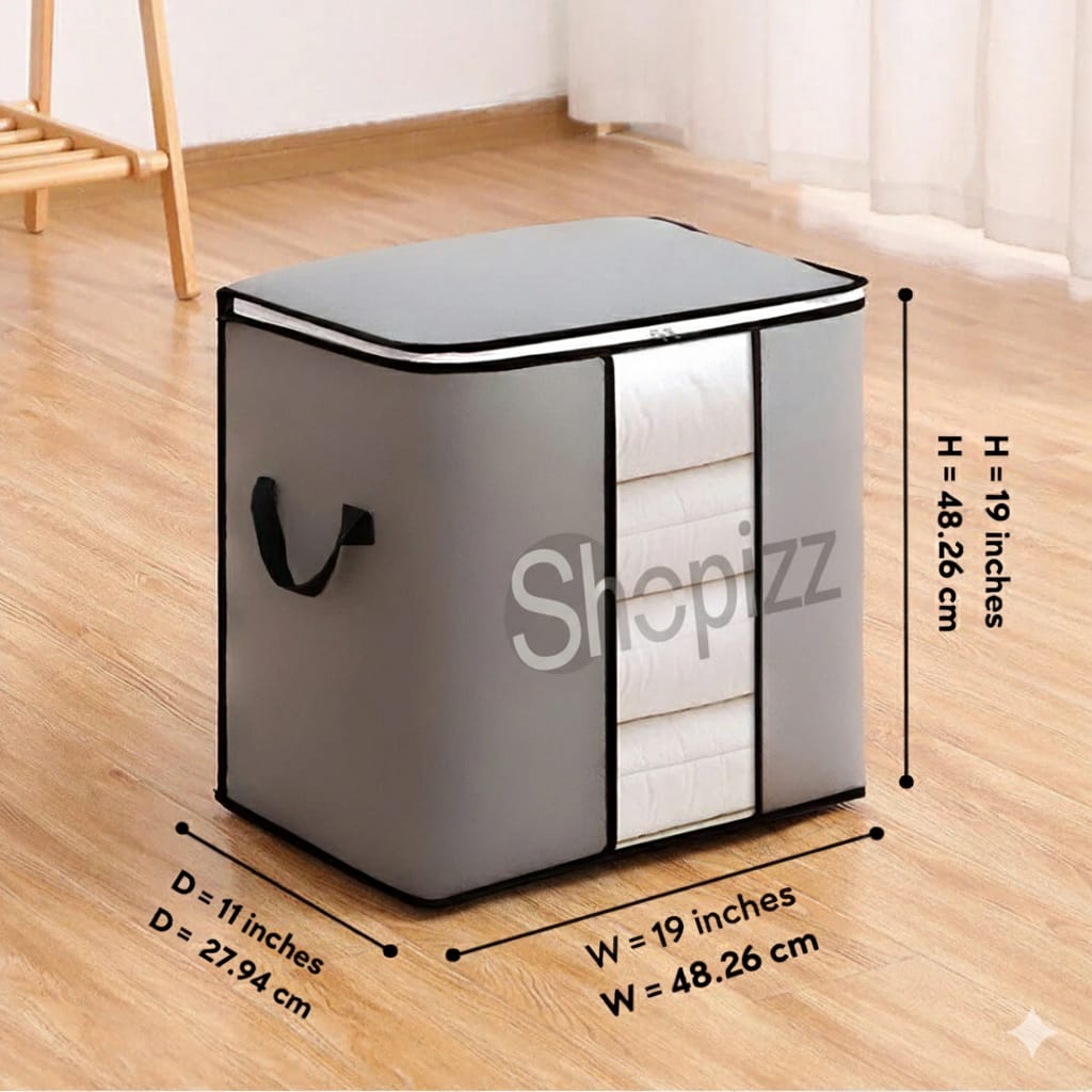 110 GSM Non Woven Multi Purpose Storage Bag – Black Color