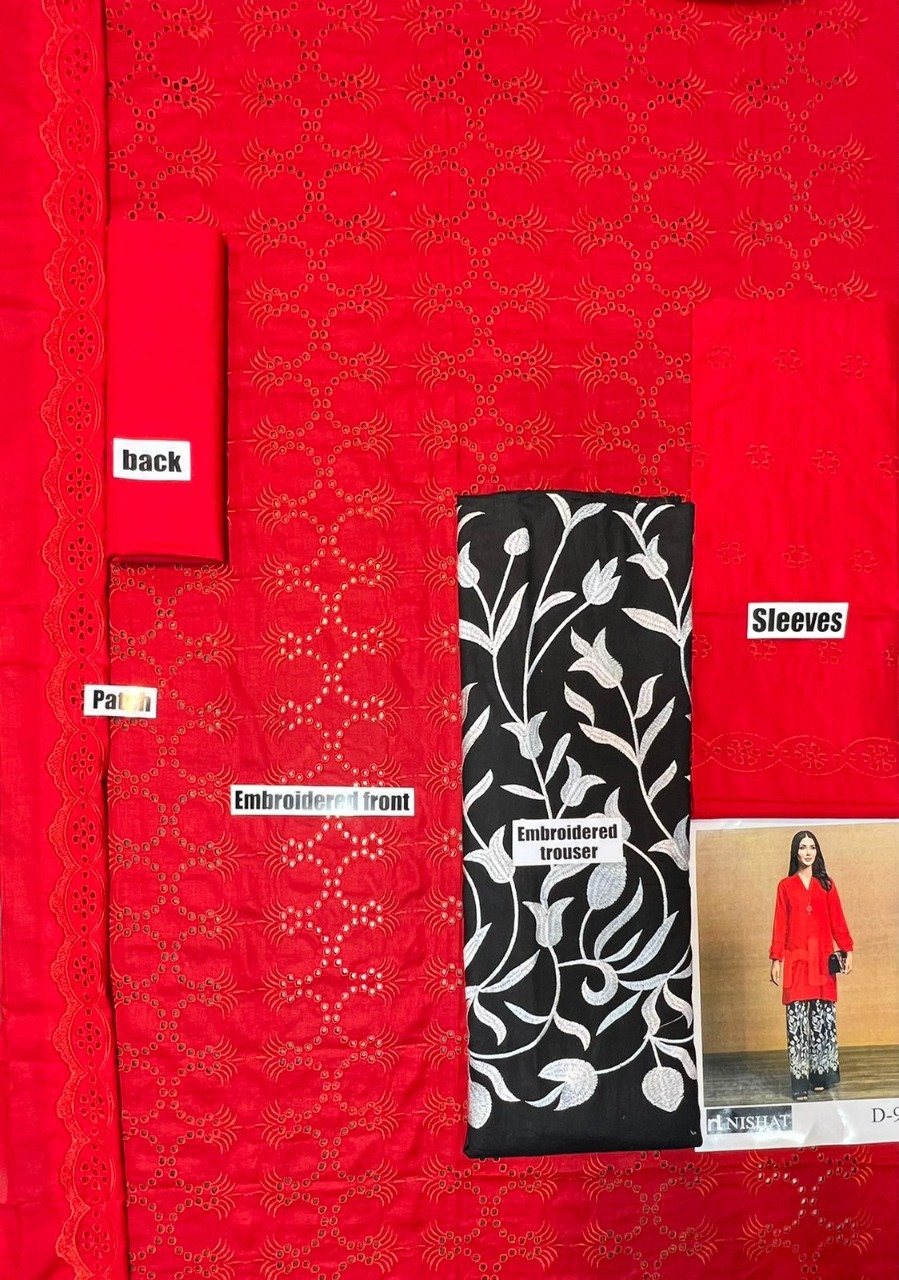 Nishat 2 PCS Full Embroidered Lawn Dress A48#