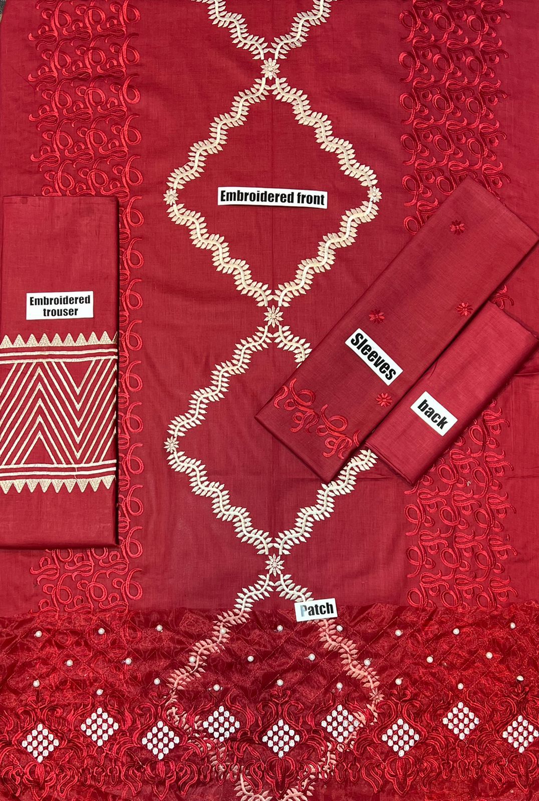 Aimen Khan 2 PCS Full Embroidered Lawn Dress B28#