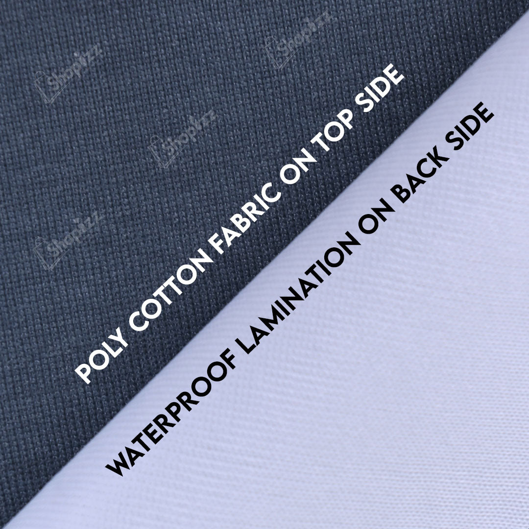 Poly Cotton Jersey Waterproof Mattress Protector In Grey Color With Elastic Fitting