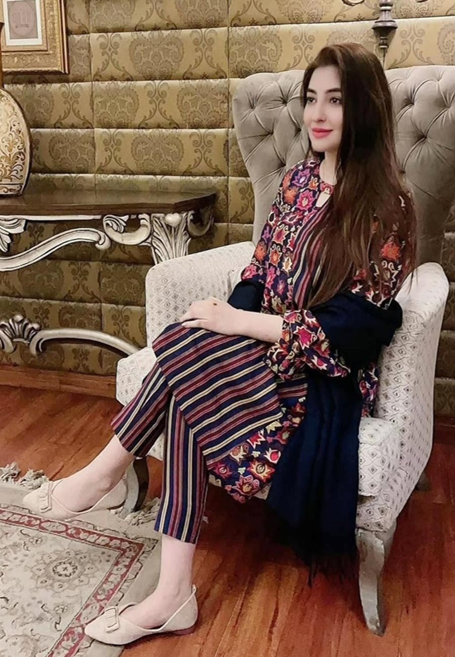 Cross Stich 2 PCS Full Embroidered Lawn Dress A48#
