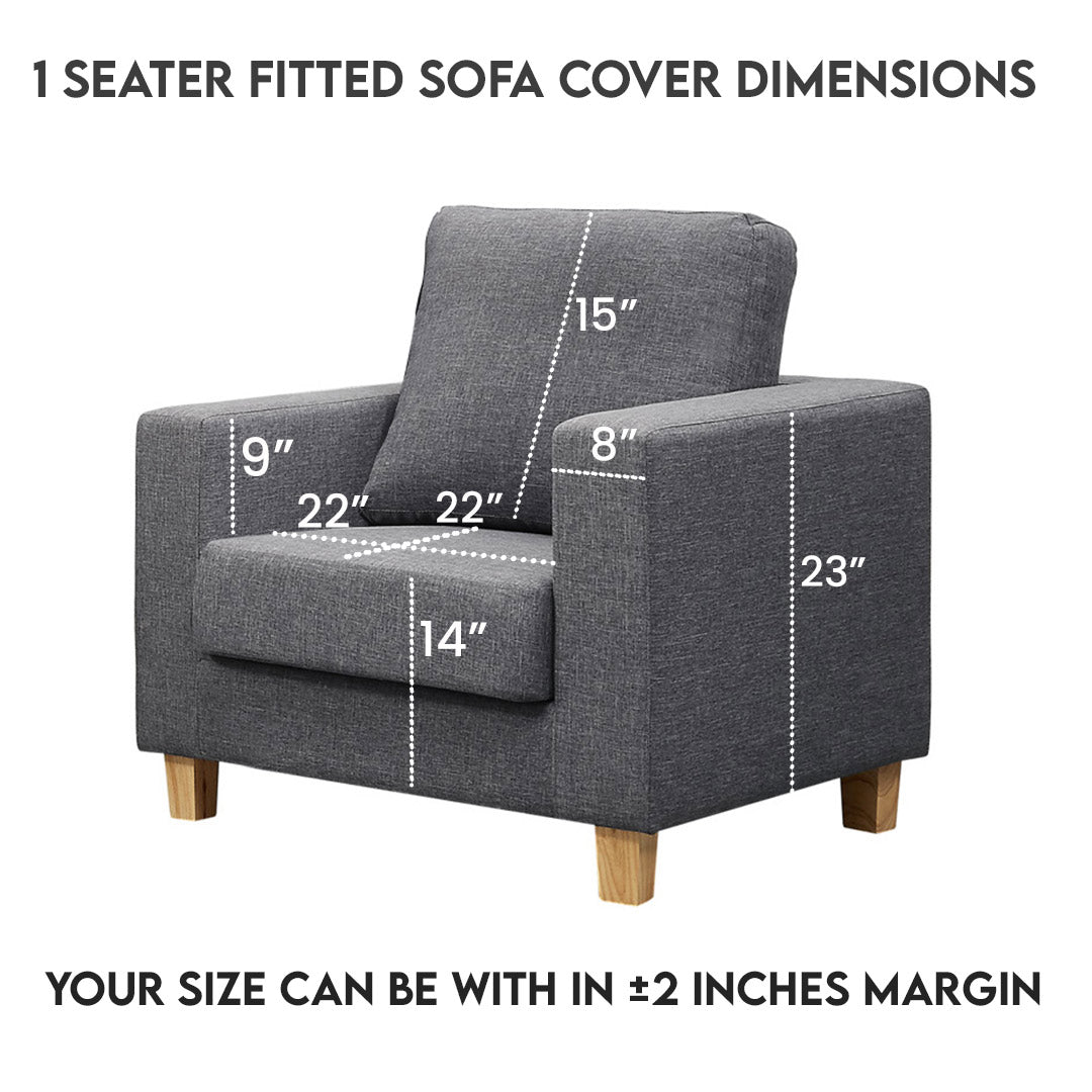 Fine Cotton Quilted Sofa Cover - Available in 6 Colors