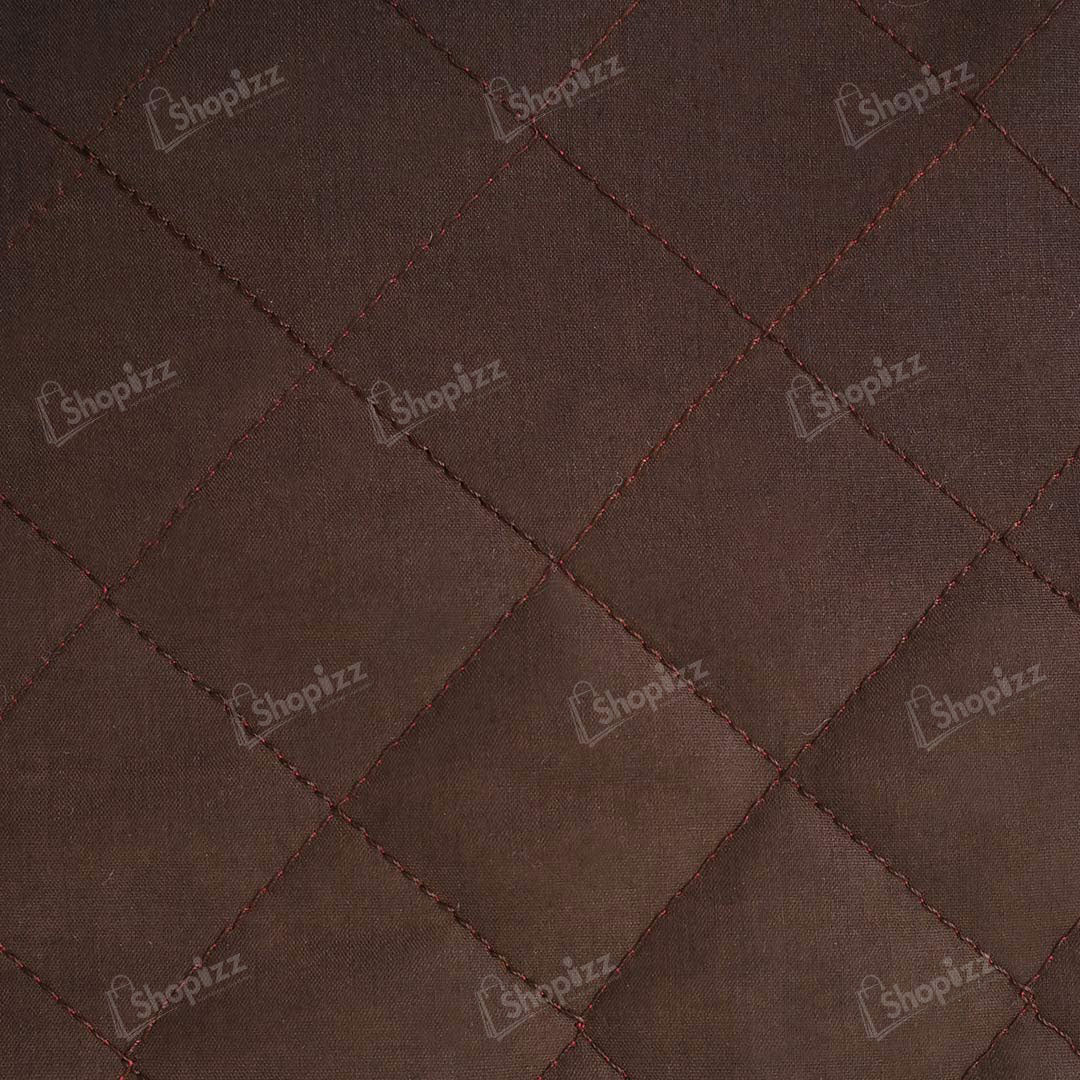 Fine Cotton Quilted Sofa Cover – Dark Brown Color
