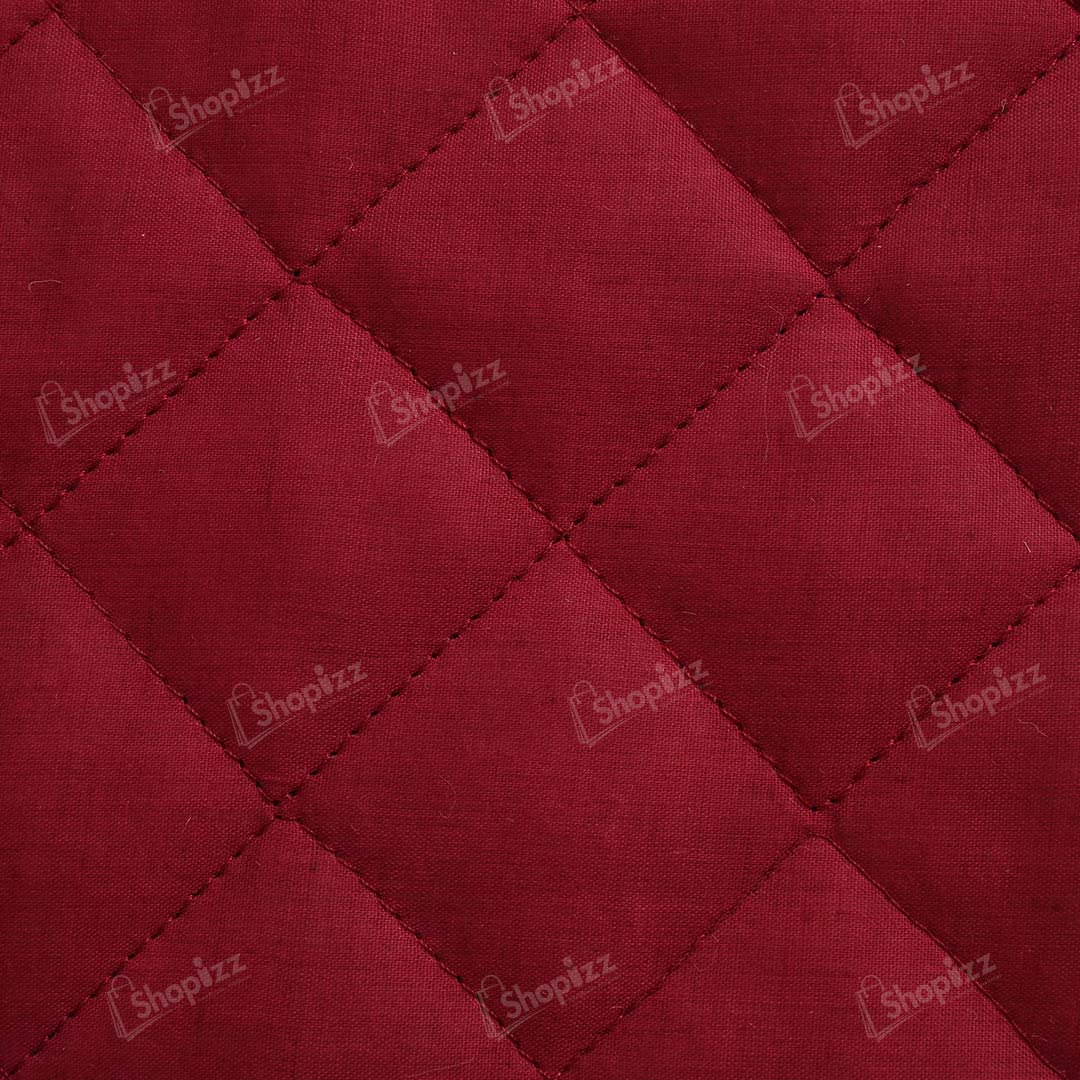Fine Cotton Quilted Sofa Cover – Maroon Color