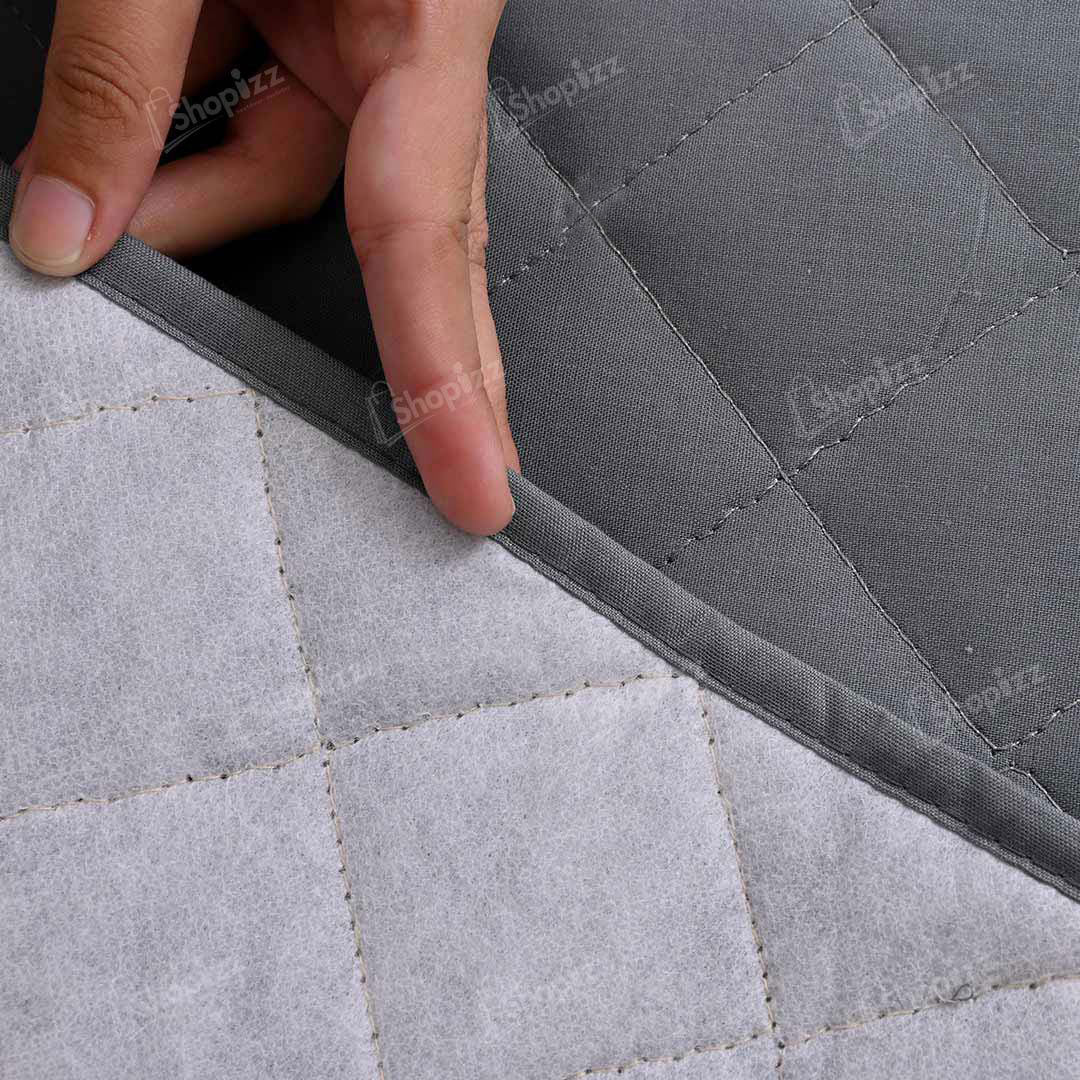 Fine Cotton Quilted Sofa Cover – Grey Color