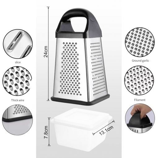 Stainless Steel Useful Slicer/Shredder/Grater-Four sided With Storge Box (SPN FO0#)