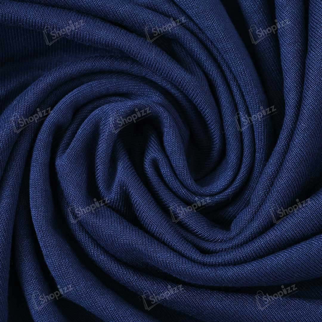 Plain Blue Color Cotton Jersey Fitted Sofa Cover – SSC88010