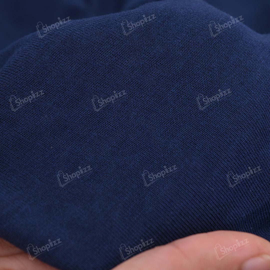 Plain Blue Color Cotton Jersey Fitted Sofa Cover – SSC88010