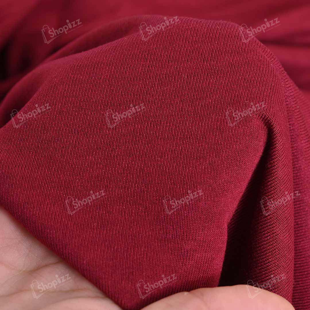Fitted Style Cotton Jersey Chair Cover - Maroon
