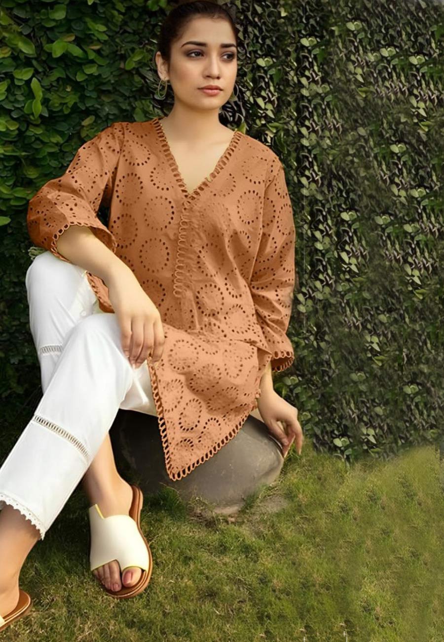 Farida Hassan 2 PCS Full Embroidered Lawn Dress A48#