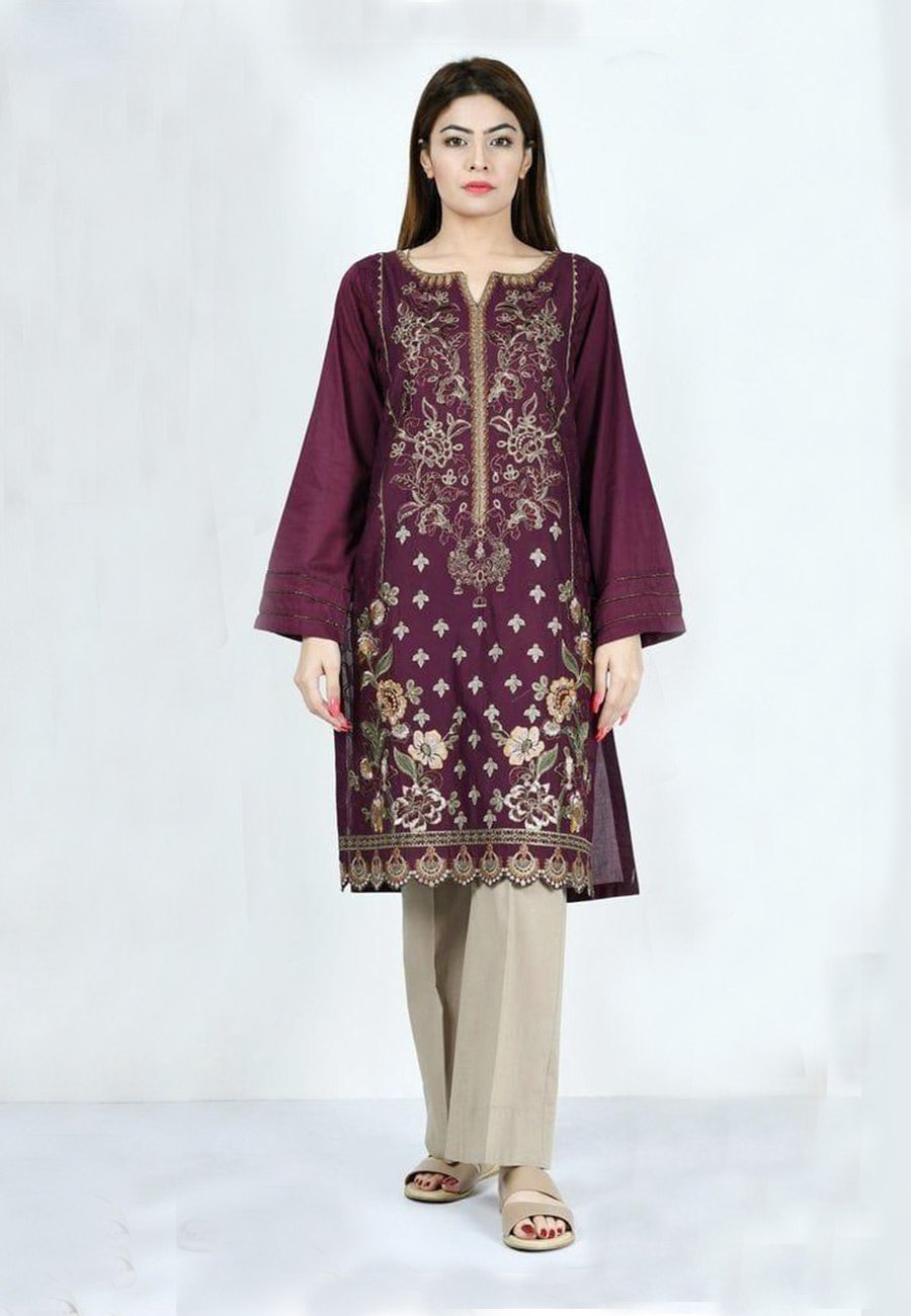 Lime Light 2 PCS Full Embroidered Lawn Dress A48#