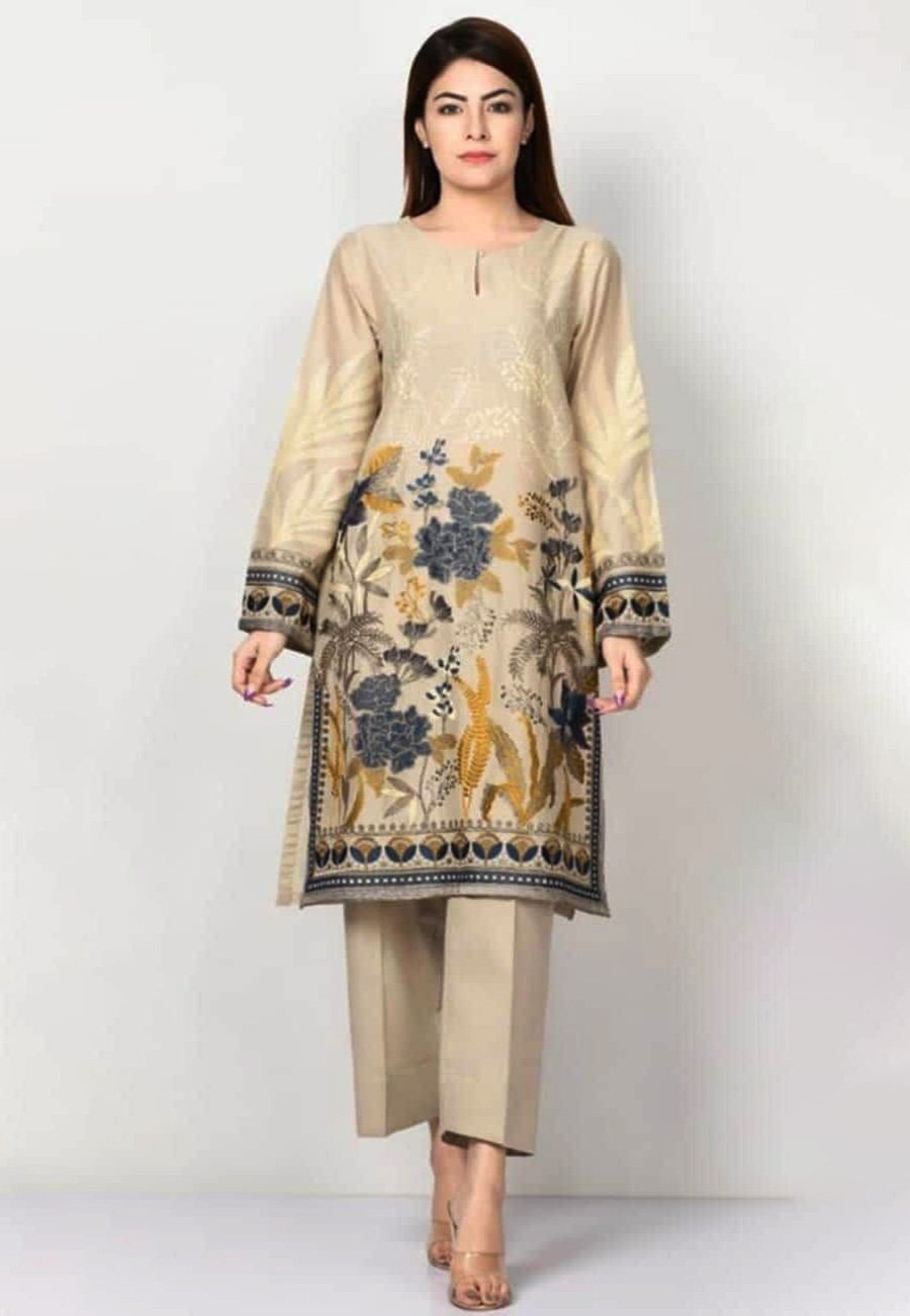 Lime Light 3 PCS Full Embroidered Lawn Dress With Bamber Embroidery Dupatta B03#
