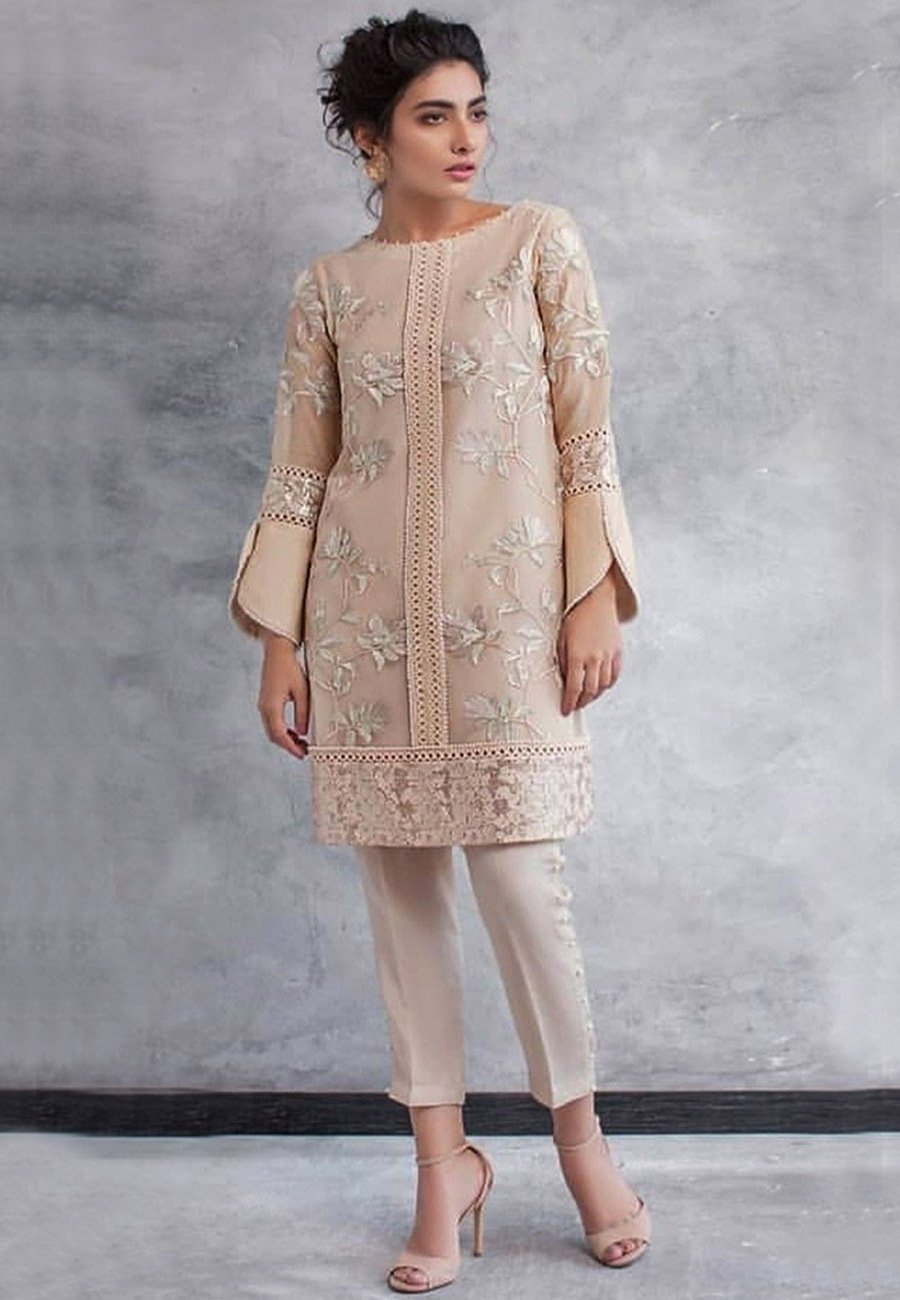 Nimsay 2 PCS Full Embroidered Lawn Dress A48#