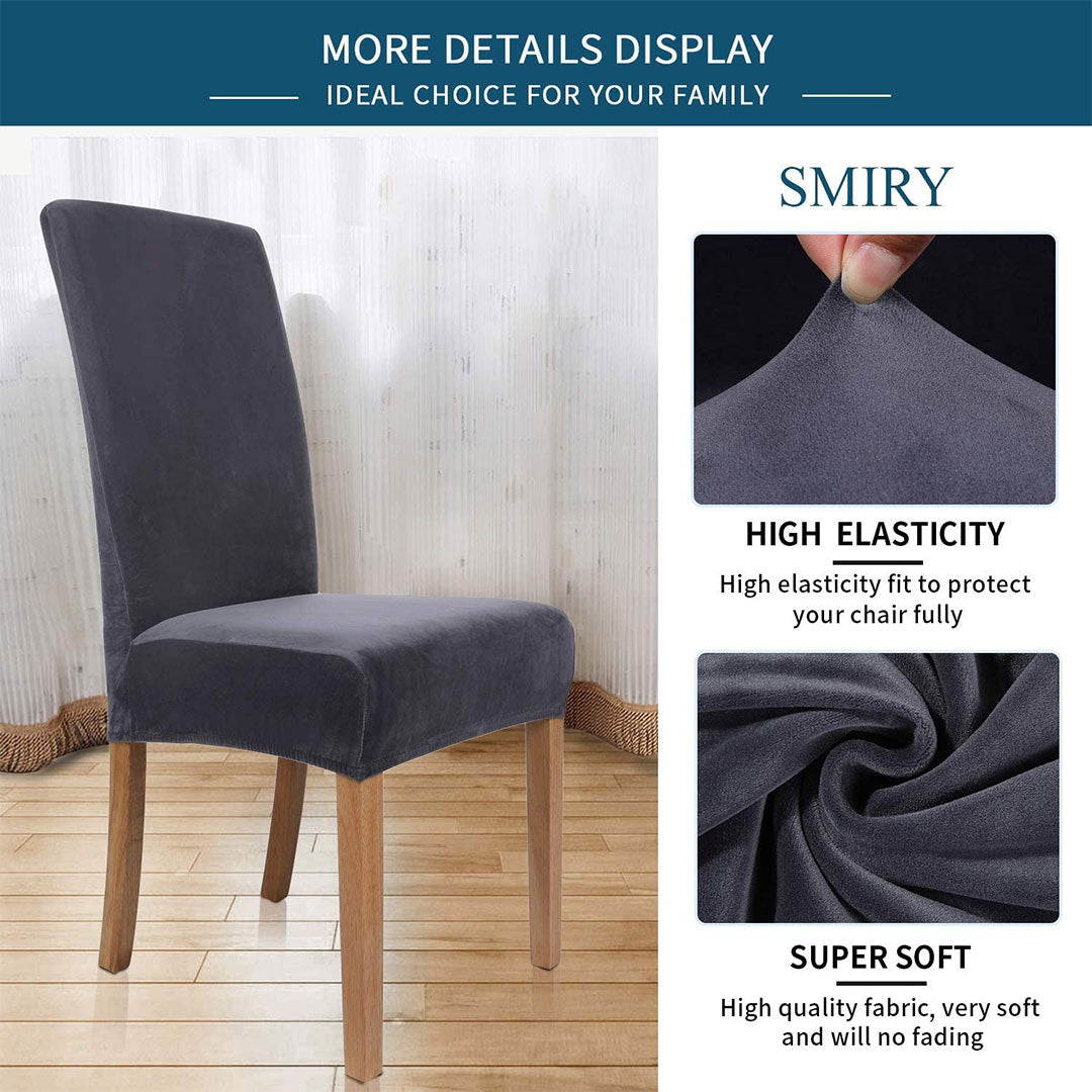 Fitted Style Cotton Jersey Chair Cover - Grey