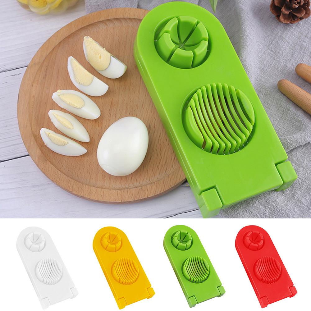 Rotating Egg Slicer With Stainless Steel Blades / Boiled Food Slicer / Section Chopper(AEJ)
