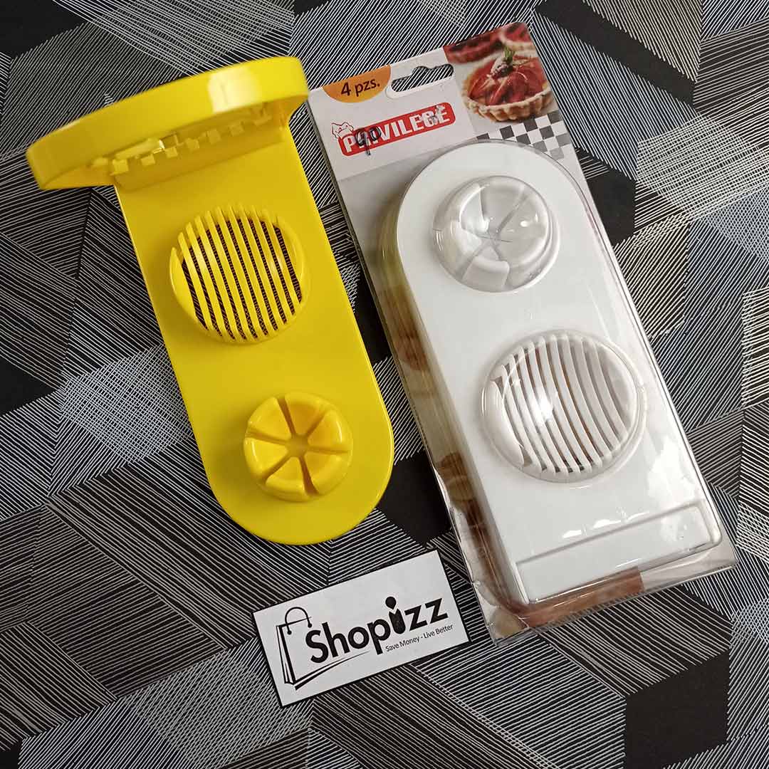 Rotating Egg Slicer With Stainless Steel Blades / Boiled Food Slicer / Section Chopper(AEJ)