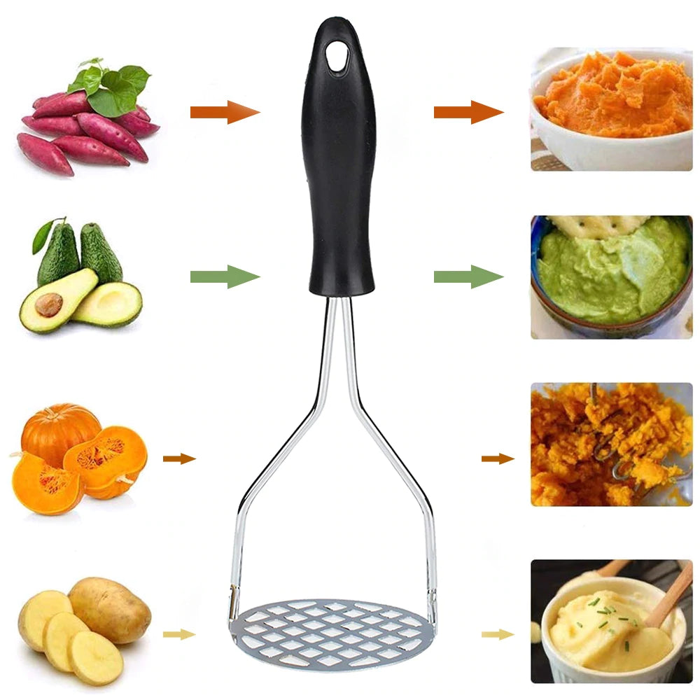 Stainless Steel Potato Masher With Plastic handle (AEJ)