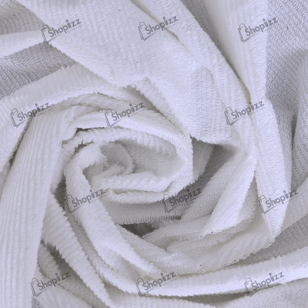 Terry Cotton Waterproof Mattress Protector In White Color With Elastic Fitting