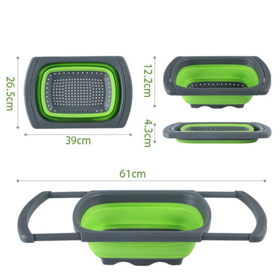 Rectangular Shaped Heat Resistant Silicon Drain Basket (FJJ)