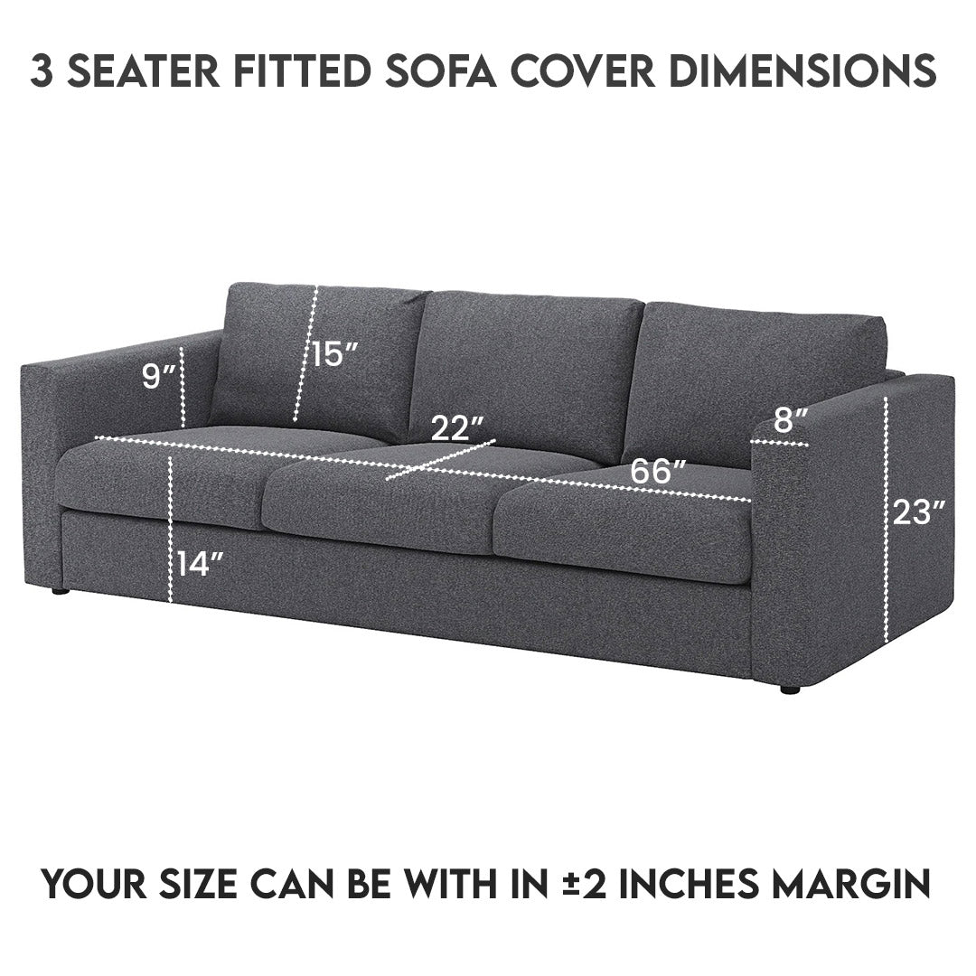 Fine Cotton Quilted Sofa Cover - Available in 6 Colors