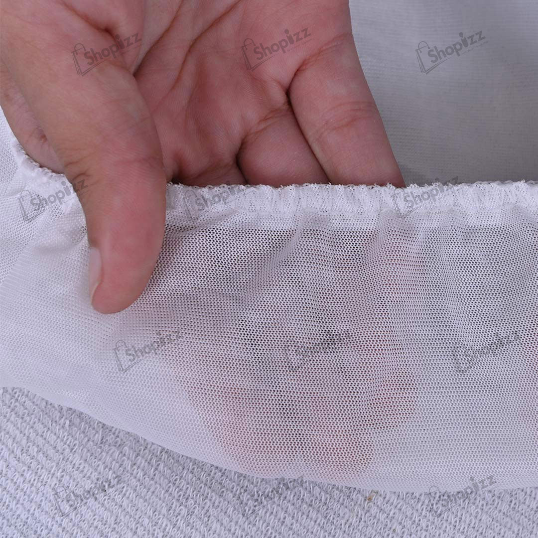Terry Cotton Waterproof Mattress Protector In White Color With Elastic Fitting