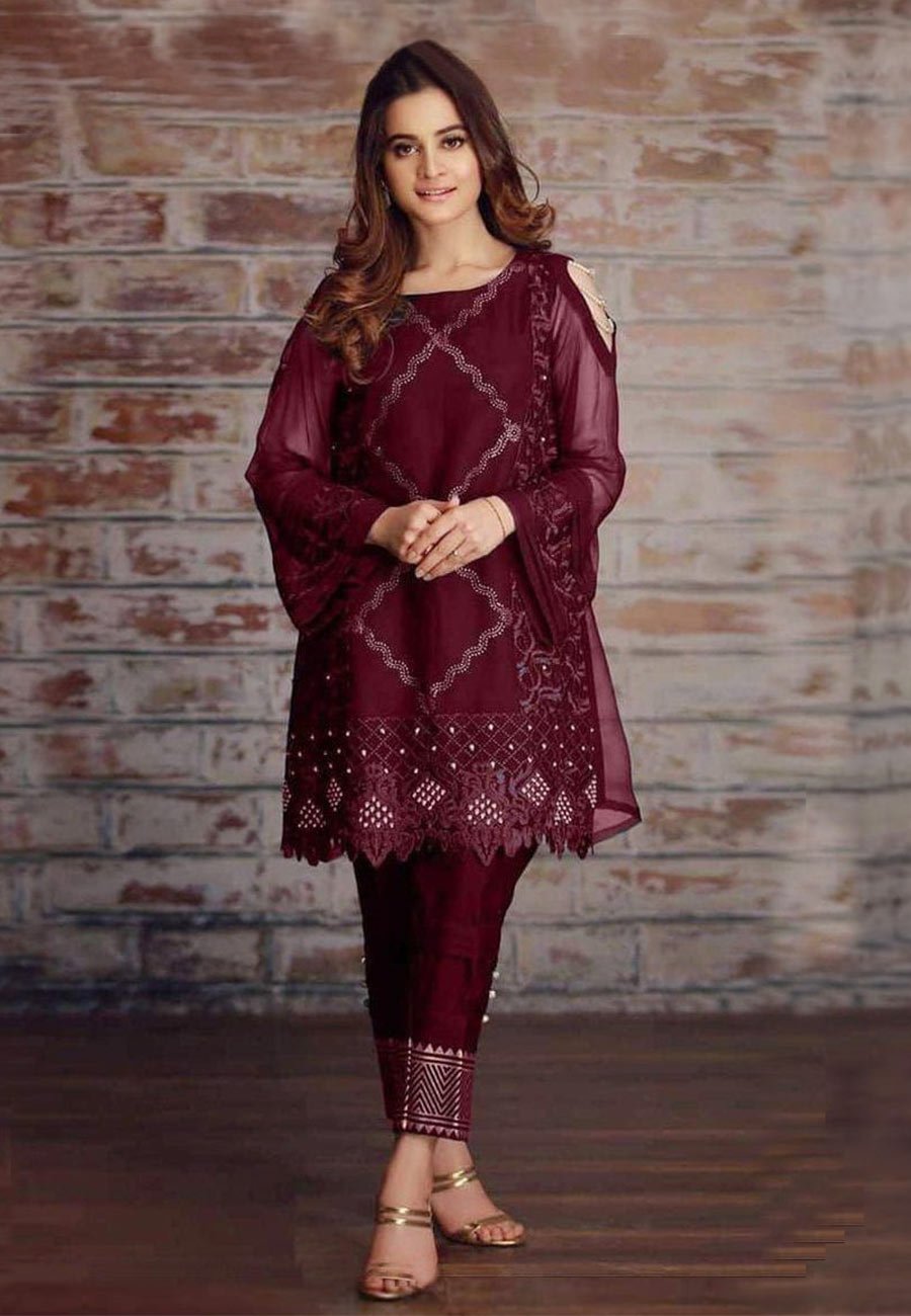 Aimen Khan 2 PCS Full Embroidered Lawn Dress B28#