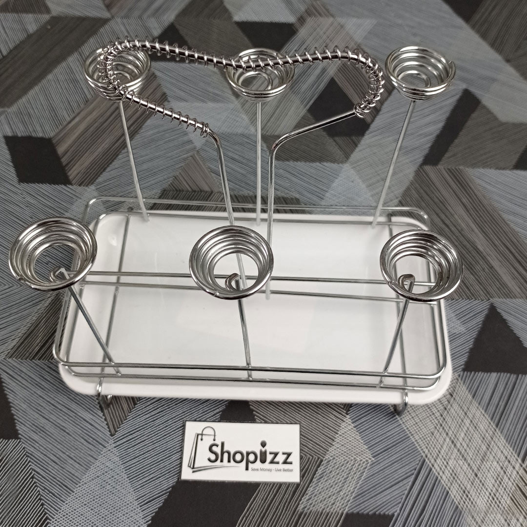 Stainless Steel Glass Stand Holder /Glass Rack Rectangle Shape (BHJ)