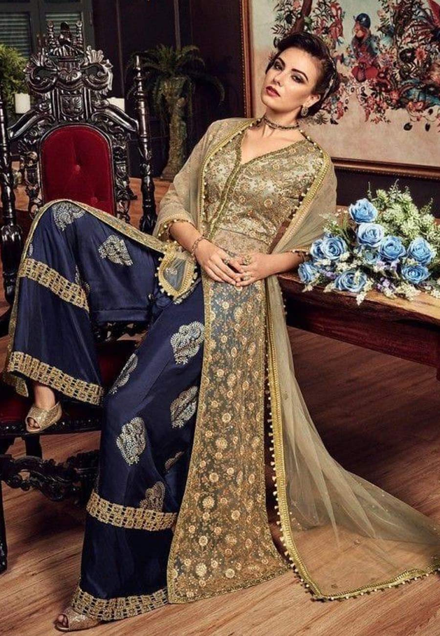 3 PCS Neckline Embroidered Lawn Dress With Printed Lawn Duppata A48#