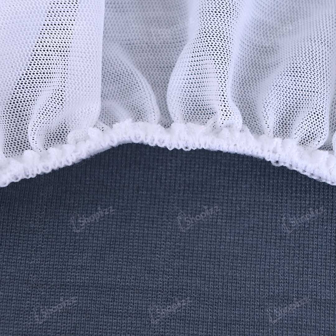 Poly Cotton Jersey Waterproof Mattress Protector In Grey Color With Elastic Fitting