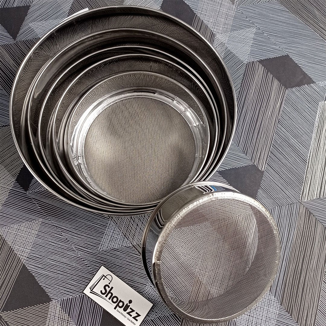 6 PCS Stainless Steel Fine Flour Sifter Strainer Sieve Powdered Sugar Filter (FJJ)
