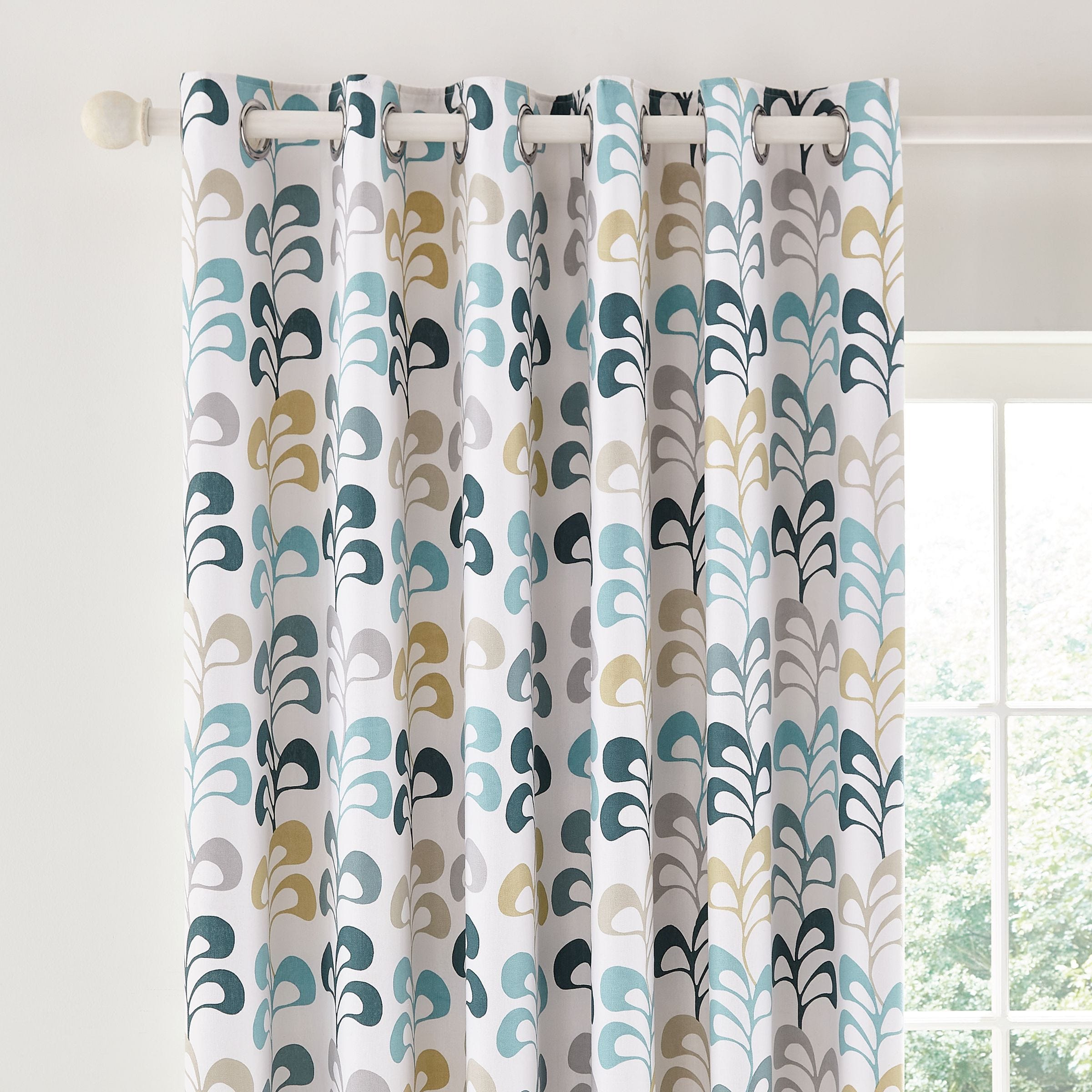 Helena Springfield Liv Teal Curtains 66″x72″(1Piece)