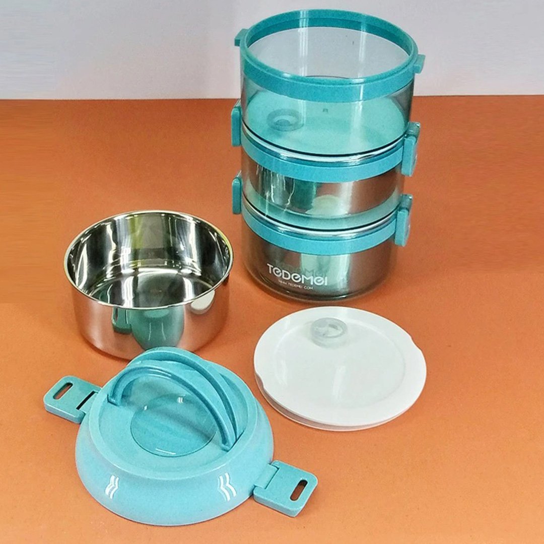 Tedemei 3 Layers Air Tight Lunch Box (AEJJ)