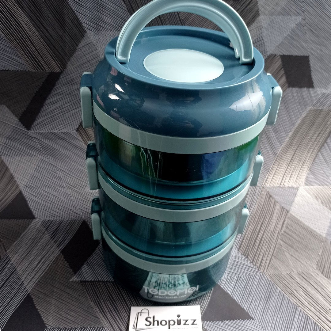 Tedemei 3 Layers Air Tight Lunch Box (AEJJ)