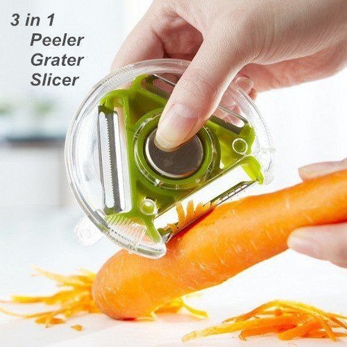 Multifunctional Rotary Fruit Vegetable Cutter Potato Cucumber Slicer/Peeler(AAJ)