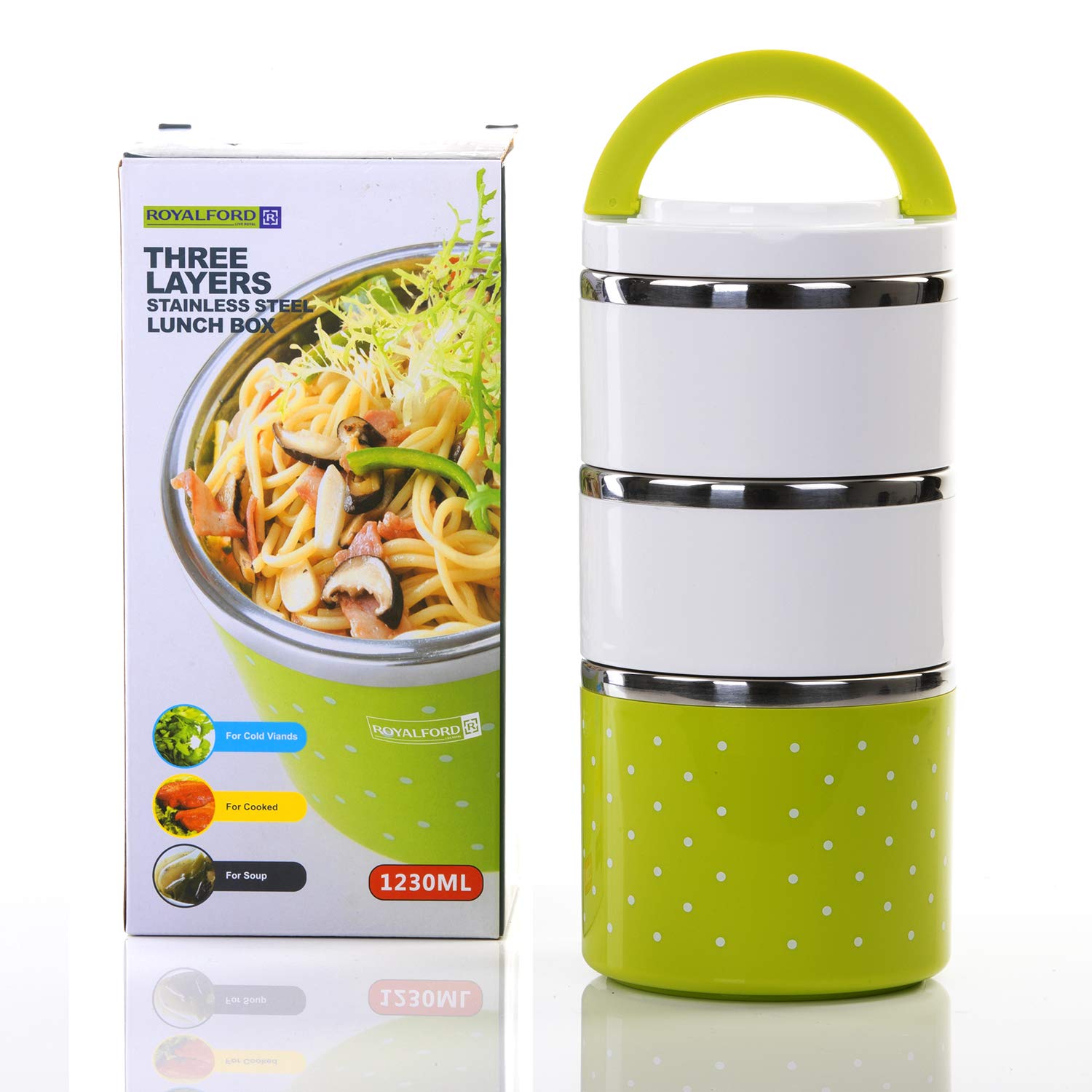 3 Layers Lunch Box Stainless Steel /Tiffin Box For office And school(GBJ)