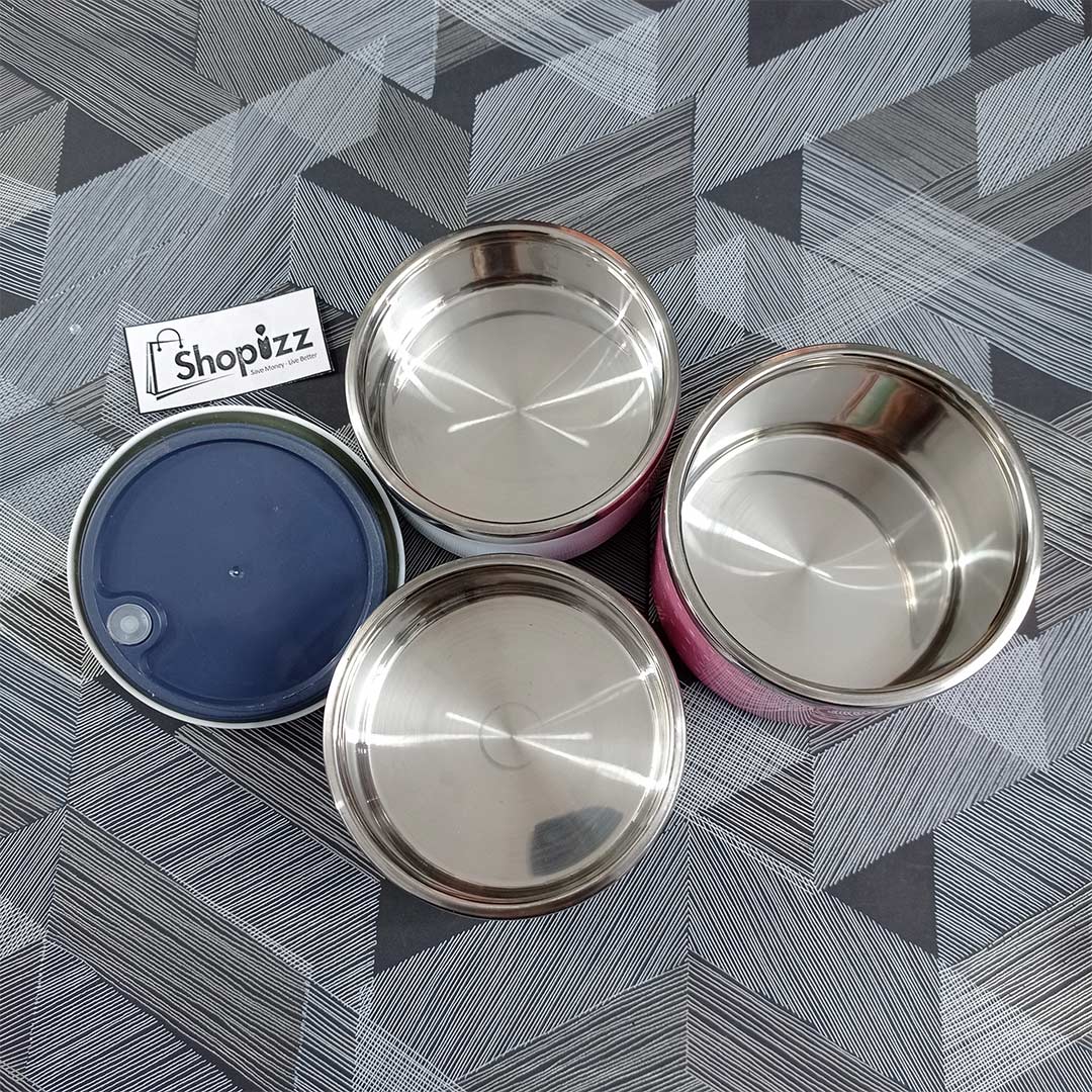 3 Layers Lunch Box Stainless Steel /Tiffin Box For office And school(GBJ)