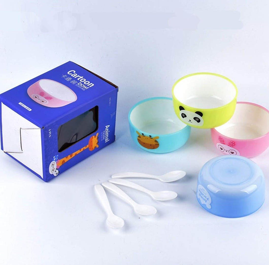 4 Piece Animal Paradise Colourful Kids Bowl set (SPK DEJ).