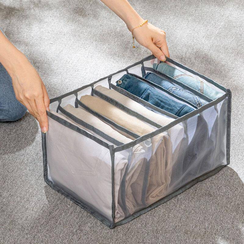 Clothes Organisers Jeans Storage Box / 7 Grids Thickened Wardrobe