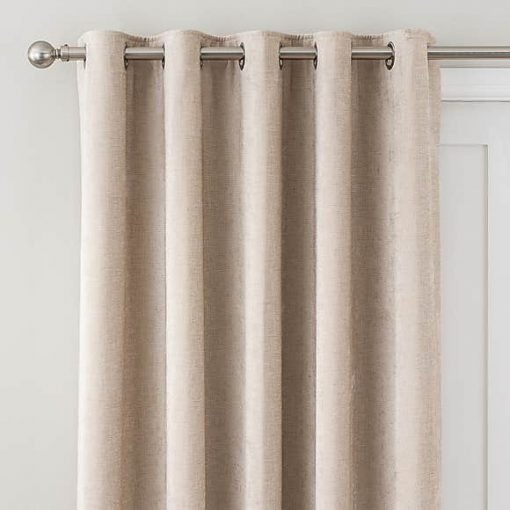 Chenille Cream Thermal Eyelet Door Curtain 66″x72″ – 1 Piece